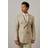 Burton Neutral Textured Double Breasted Suit Jacket