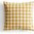 H&M Gingham Checked Cotton 50x50 Cushion Cover Yellow, White (50x50cm)
