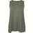 Yours Curve Linen Vest Top - Khaki Green
