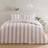 Dunelm Kent Broad Stripe Cotton & Pillowcase Set Duvet Cover White, Natural (200x135cm)