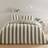 Dunelm Kent Broad Stripe Cotton & Pillowcase Set Duvet Cover White, Green (200x200cm)