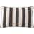 Dunelm Beatrice Stripe Cushion Cover Black (60x40cm)