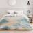 Dunelm Paintery Landscape Cotton & Pillowcase Set Duvet Cover White, Blue (260x220cm)