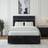 Bedmaster Luxury Velvet 2 Drawer Divan Base And Lined Headboard - Black - Super King Continental Bed