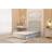 Somnior Alexas Divan 2 Draw Bed Base with Floor Standing Headboard Tweed Fabric - Natural - King