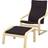IKEA Poang Knisa Black/Birch Veneer Lænestol 100cm