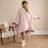 OHS Adults Teddy Marl Poncho - Blush - Pink