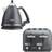 De'Longhi Argento 1.7L Kettle and 4 Slice Toaster Set