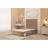 Somnior Eleanor Divan Base 4 Drawers 54 Floor Standing Headboard Plush Velvet - Beige - King Continental Bed