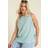 Yours Curve Women's Plus Size Stripe Tie Side Linen Vest Top