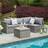 Artemis Home Della Grey Rattan Corner + Stool - Light Grey - One Size Modular Sofa