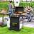 OutSunny 4 Burner Gas Barbecue Grill Portable Gas BBQ Grill with Lid