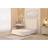 Somnior Alexas Divan Base with 54 Floor Standing Headboard Plush Velvet Ivory Small Double Continental Bed
