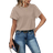 Shein Women Fashion Solid Color Short Sleeve Round Neck TShirt