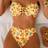 Shein Women's Sexy Strapless Swimwear Floral Petal Trim - Casual/Elegant