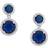 Jon Richard Rhodium Plated Double Halo Earrings - Silver