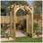Rowlinson Wooden Garden Cheltenham Square Top Arch Pergola Plant Support