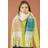 Yumi Oversize Fluffy Scarf - Brown/Green