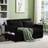 SquareBoxx Barcelona 2 Seater Pull Out Bed Black Sofa
