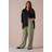 Yours Linen Tie Front Trousers - Olive