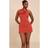 PrettyLittleThing Trim Shift Mini Dress - Orange