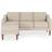 Dunelm Hugo Flatweave Beige Sofa 181cm 3 Seater