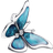 Pandora Oversized Butterfly Charm - Silver/Blue/Transparent
