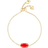 Kendra Scott Elaina Adjustable Chain Bracelet - Gold/Red/Transparent