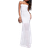 Kaiia Bandeau Slinky Mesh Hem Maxi Dress - Cream