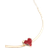 ASOS DESIGN Heart And Snake Chain Design Choker Necklace - Gold/Red