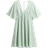 H&M V Neck Chiffon Dress - Light Green