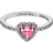 Pandora Elevated Heart Ring - Silver/Pink/Transparent