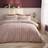 Dunelm Portloe Stripe Cotton & Pillowcase Set - Mulberry Duvet Cover Purple, White (260x220cm)