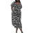 New Look Curve Milkmaid Puff Sleeve Midi Dress - Black Floral Print