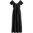 H&M Smocked Off-The-Shoulder Dress - Black