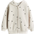 H&M Oversized Zip-Through Hoodie - Light Beige/Hearts (1280293003)