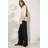 H&M Ladies Blue Wide Linen-Blend Trousers - Blue
