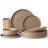 Latitude Run 12 Piece Stoneware Dinnerware Service for 4 Brown Dinner Set