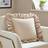Dunelm Recycled Velour Oversized Frill Square Cushion - Complete Decoration Pillows Natural