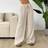 Shein Plus Size Women Apricot Drawstring Waist Wide Leg Casual Pants