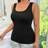 Shein Plus Size Casual & Versatile Black Tight Tank Top
