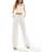 Stradivarius Linen Blend Drawstring Trousers - White