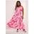 Yours Floral Crinkle Thrown On Maxi Dress - Pink