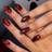 Shein Instantly Upgrade Your Look With 24pcs Y2K Short Oval Aesthetic Blood-Red Crystal Cat Eye Tip Press On Nails - Blood-Red
