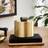 Dunelm Industrial Brushed Gold Metal Trinket Jar Small Box