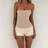 Shein Women's Summer Solid Color Mesh Camisole With Belted Waist