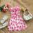 Shein Soleia New Arrivals Spring/Summer Pleated Knit Pink Floral Print Camisole Mini Dress - Spring/Summer