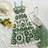 Shein Soleia Women's Green Tropical Floral Retro Print Sleeveless Midi Dress - Green