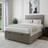 Bedmaster Linen Ottoman Divan Base And Lined Headboard - Grey Continental Bed