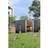 Garden Sanctuary Black Outdoor Metal Storage Shed with Log Storage One Size (Building Area )